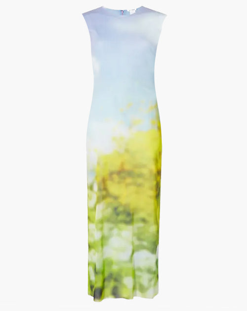 Blurry Landscape Printed Dress