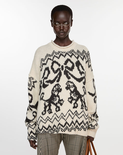 Poodle Jacquard Sweater