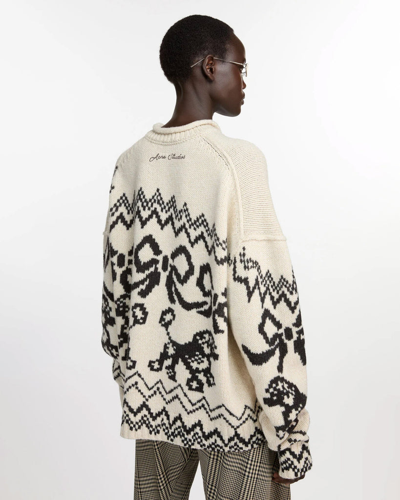 トップス S ACNE STUDIOS Printed knitted sweater Poodle Jacquard Sweater | Acne Studios | WORKSHOP