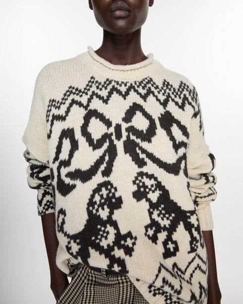 Poodle Jacquard Sweater