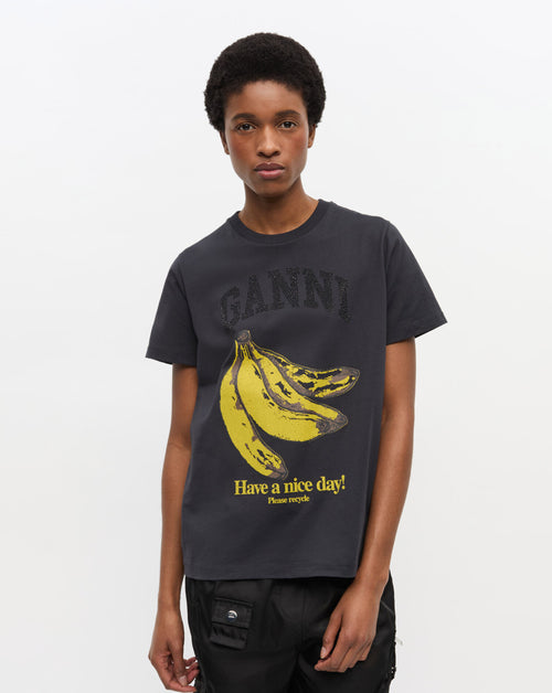 Banana Rhinestone Logo Relaxed T-Shirt