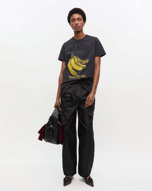 Banana Rhinestone Logo Relaxed T-Shirt