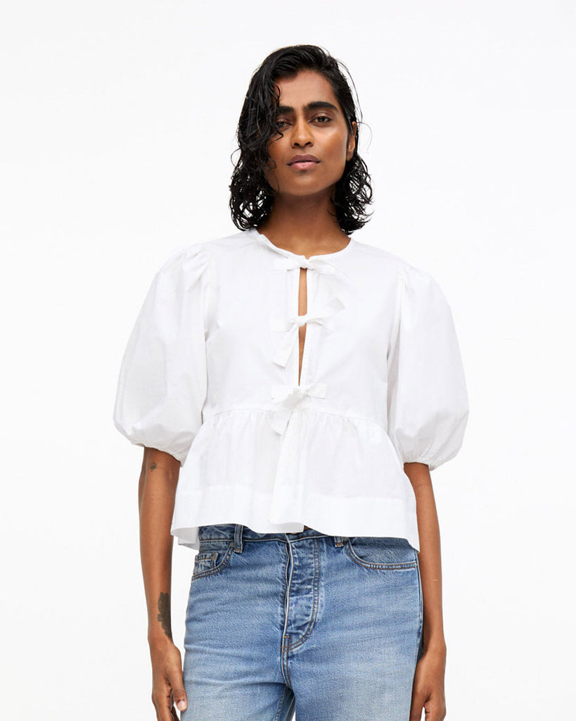 Ganni-Cotton-Poplin-Peplum-