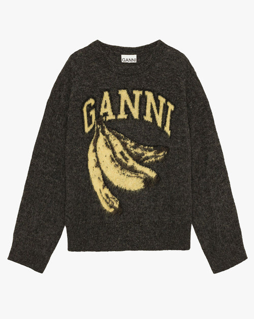 Fine Brushed Alpaca Banana Oversized Sweater