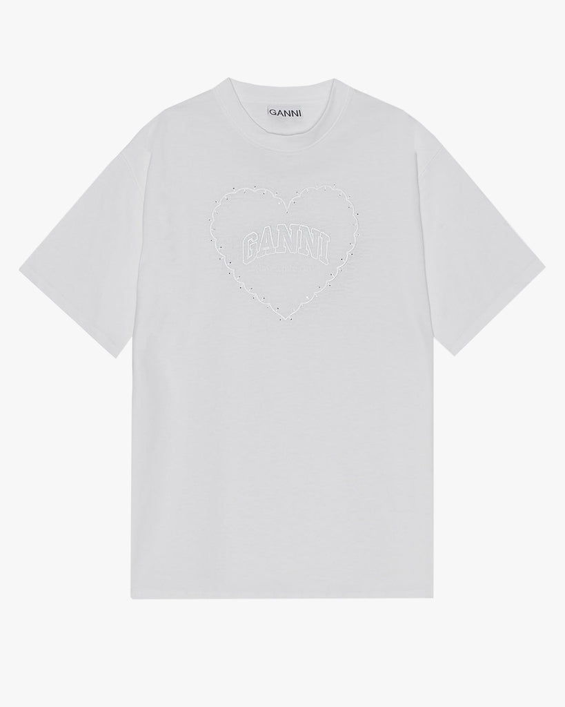 Heavy Cotton Heart T-Shirt | GANNI | WORKSHOP