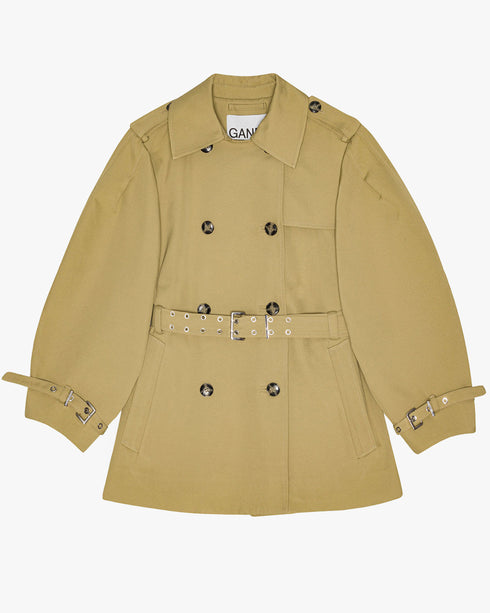 Heavy Twill Midi Trench Coat
