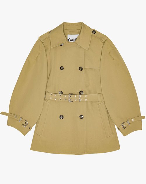 Heavy Twill Midi Trench Coat