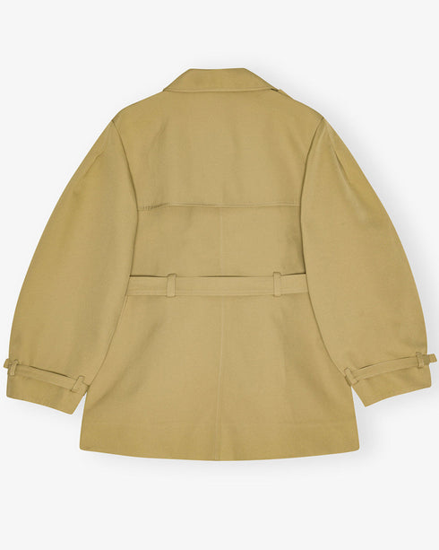 Heavy Twill Midi Trench Coat