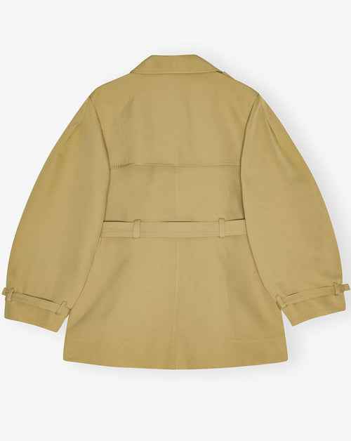 Heavy Twill Midi Trench Coat