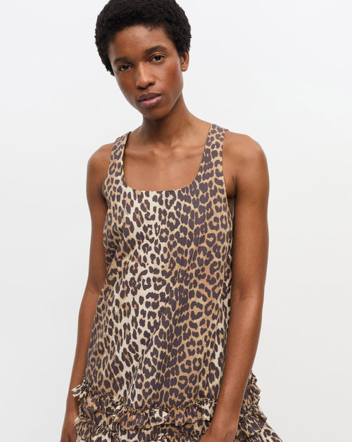 Printed Cotton Poplin Mini Dress