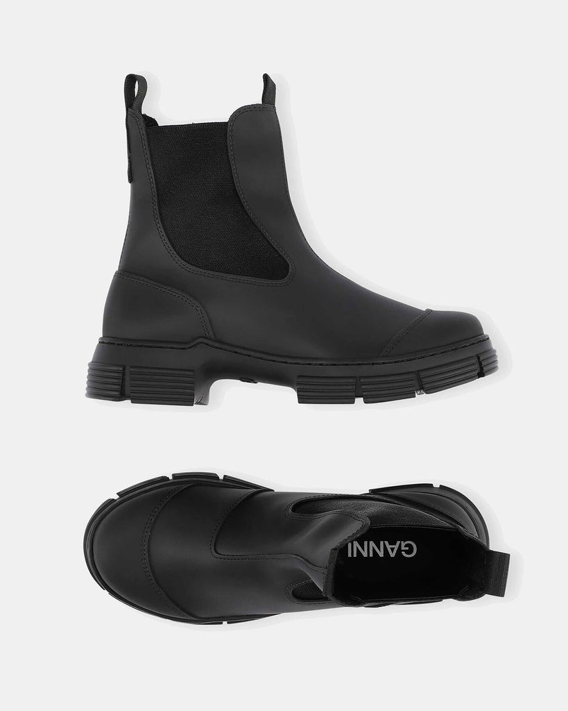 GANNI ガニー　Recycled rubber city boot NEW Ganni Recycled Rubber City Chelsea Boots BRAZILIAN SAND
