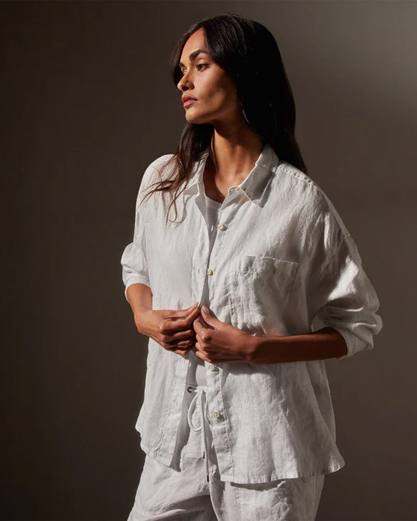 Linen Oversized Shirt | James Perse Womens | WORKSHOP