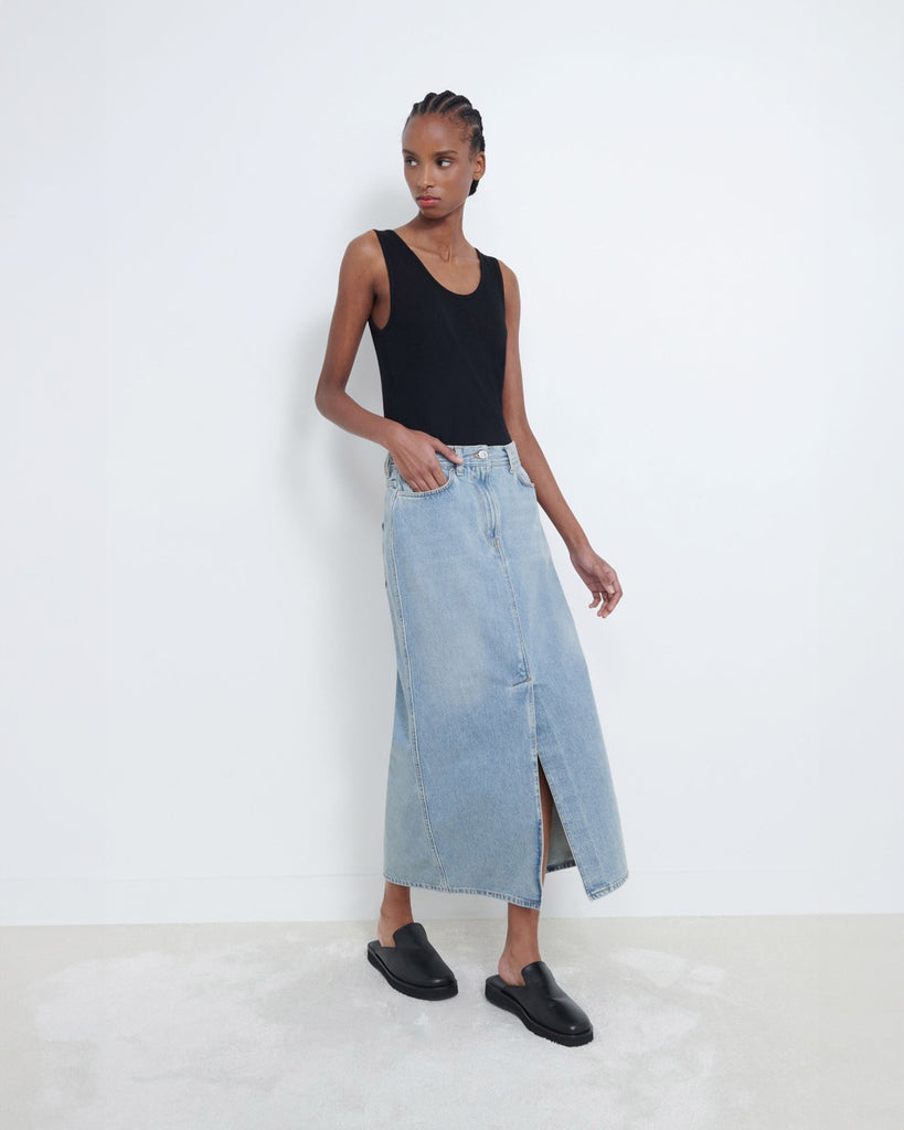 Denim midi skirt 6.5 deals