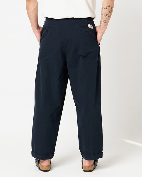 Organic Pleated-Front Pants
