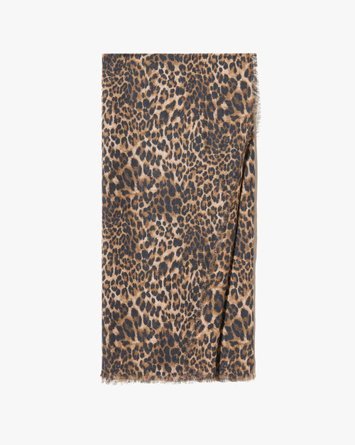 Leopard Cashmere Scarf