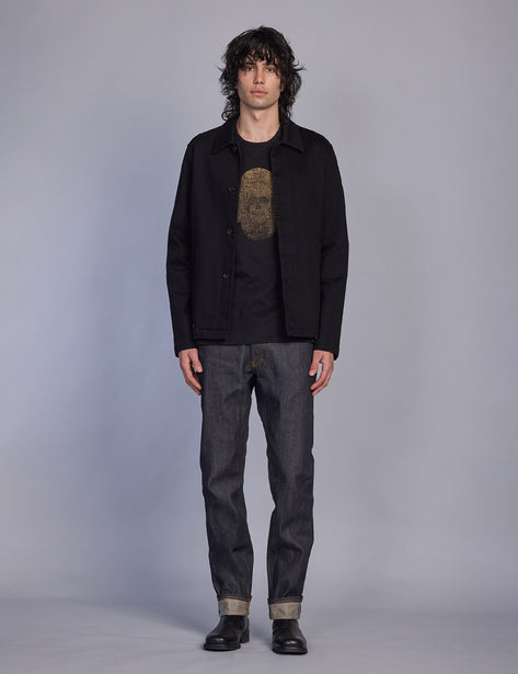 Denim Fly Front Coach Jacket