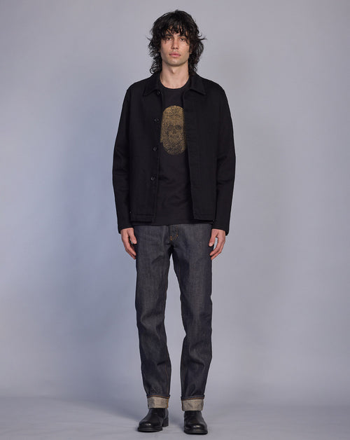 Denim Fly Front Coach Jacket