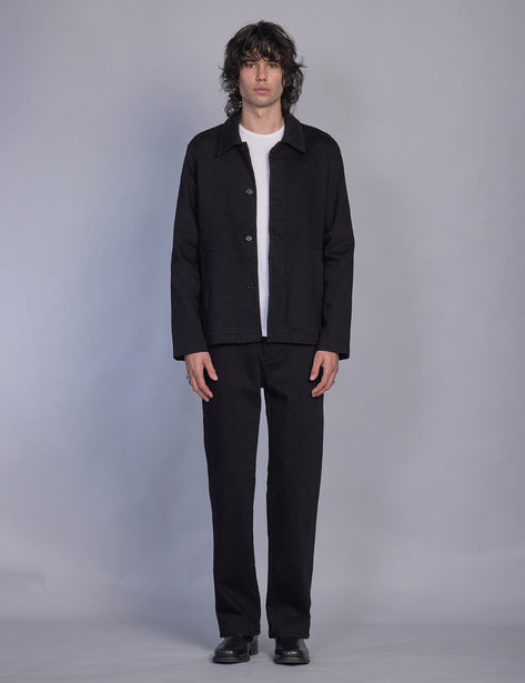 Denim Fly Front Coach Jacket