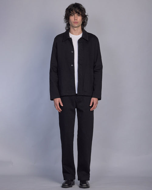 Denim Fly Front Coach Jacket