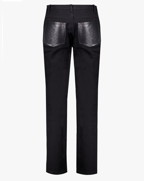 Slim Fit Stretch with Leather Pockets