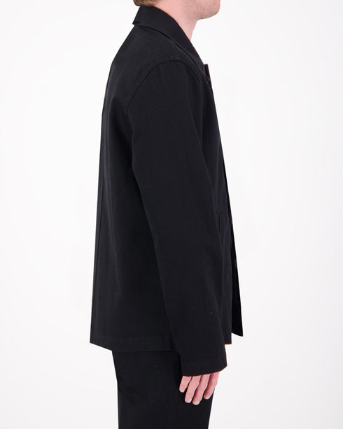 Denim Fly Front Coach Jacket