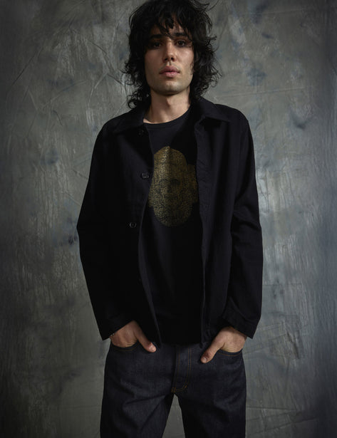 Denim Fly Front Coach Jacket