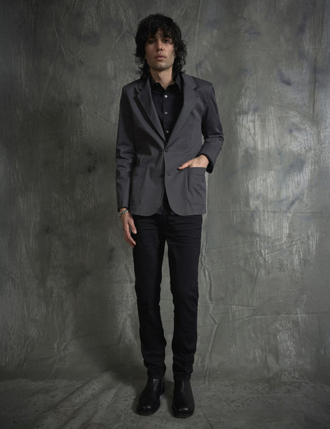 Slim Fit Stretch with Leather Pockets