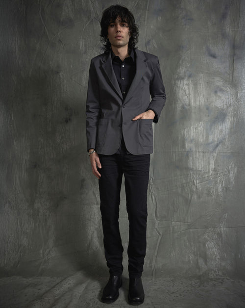 Slim Fit Stretch with Leather Pockets