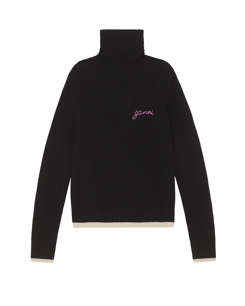 Cashmere Mix Knit Rollneck Pullover GANNI WORKSHOP