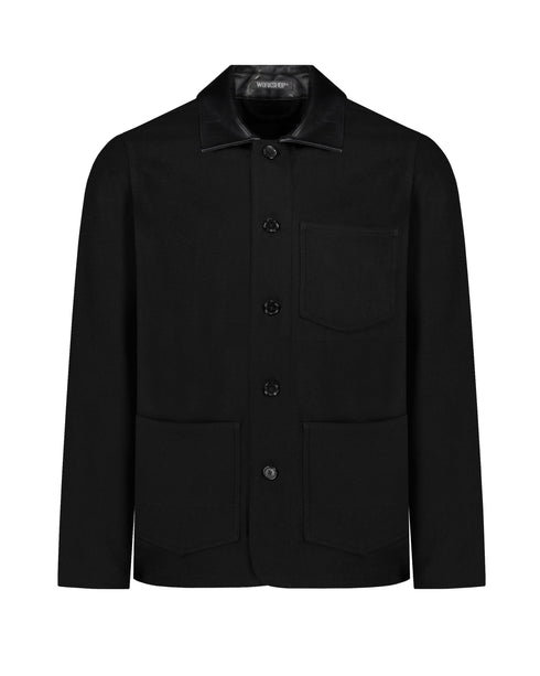 Leather Collar Chore Jacket