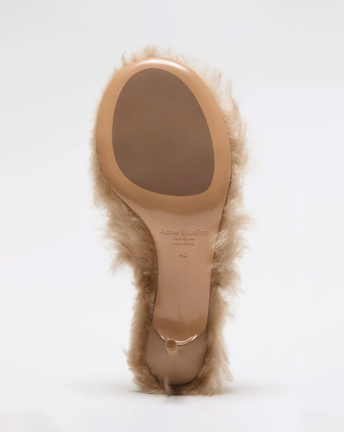 Furry Kitten Heel Sandals