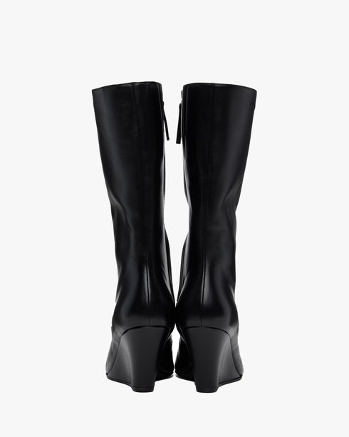 Leather Wedge Boot