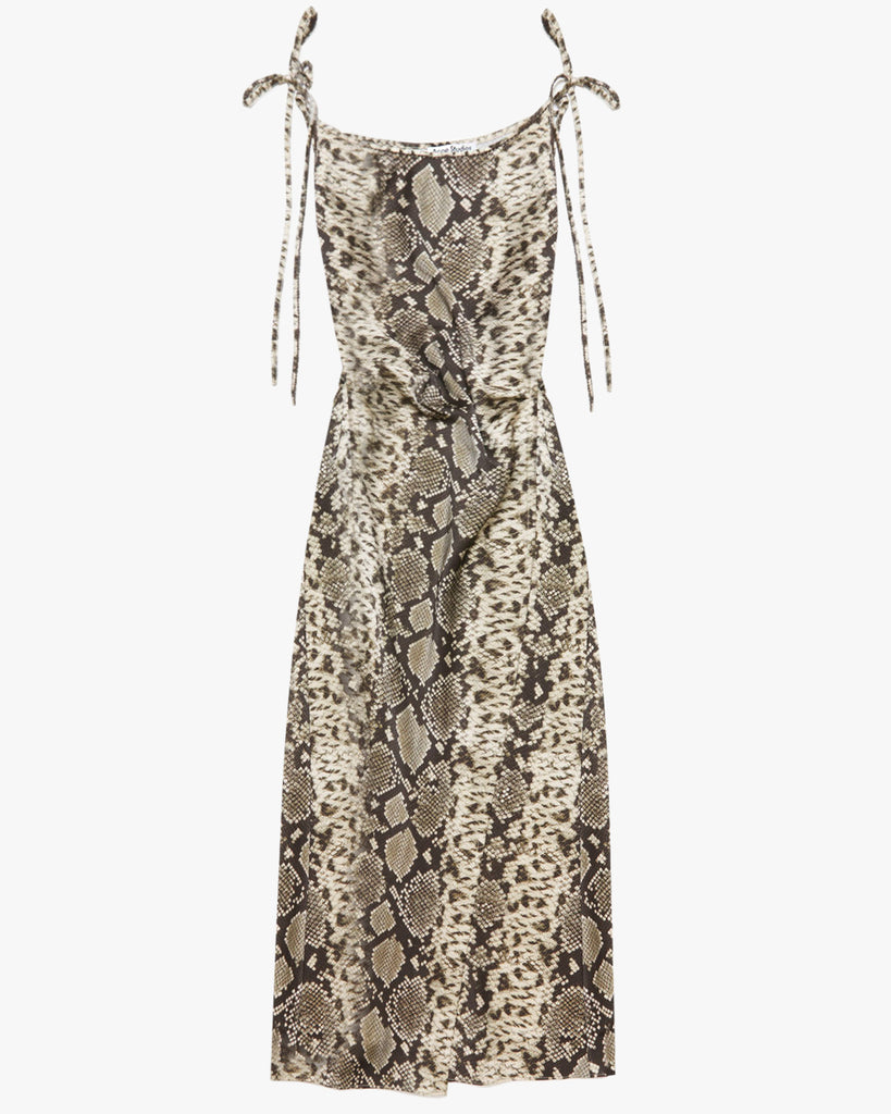 Python On Red Dress Python Printed Wrap Dress | Acne Studios | WORKSHOP