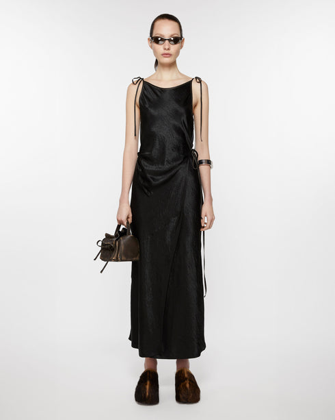 Textured Satin Wrap Dress | Acne Studios | WORKSHOP Textured Satin Wrap Dress | Acne Studios | WORKSHOP