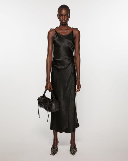 Textured Satin Wrap Dress Acne Studios WORKSHOP - Main Image