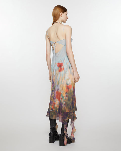 Blurry Meadow Chiffon Dress