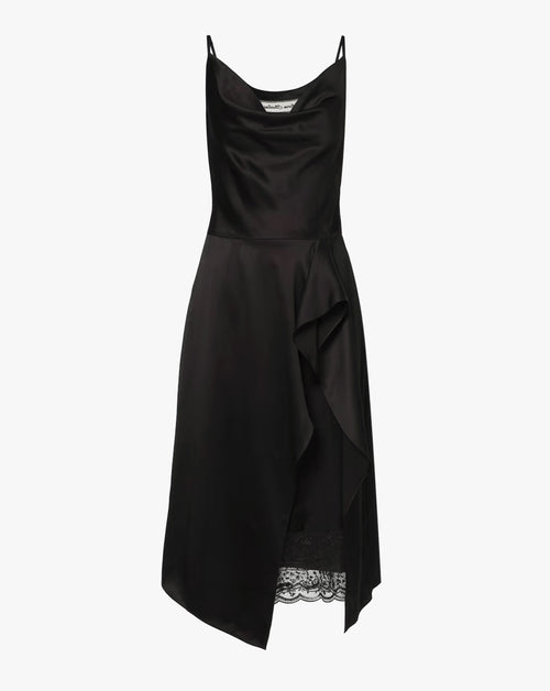 Shiny Satin Lace Dress