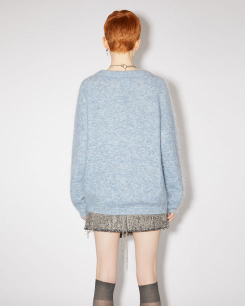 Blue angora sweater sale