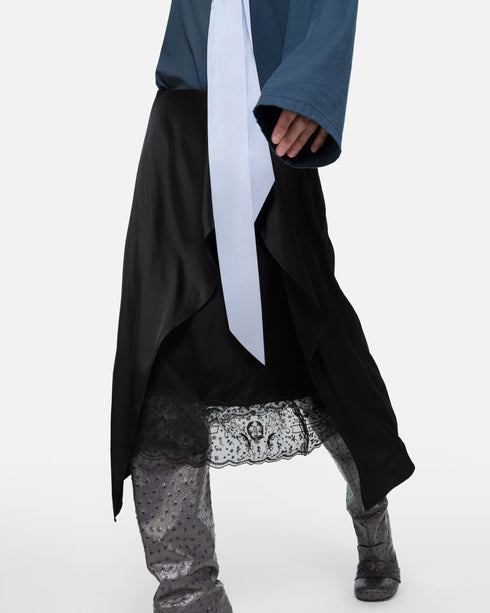 Layered Satin Skirt