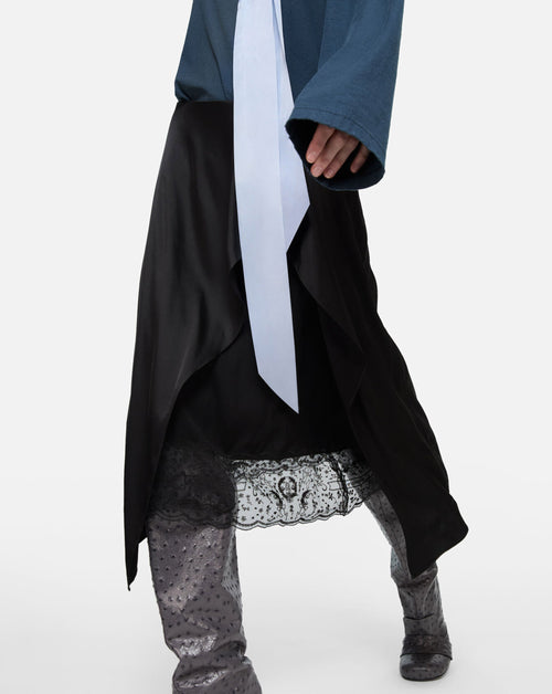 Layered Satin Skirt