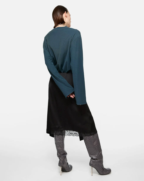 Layered Satin Skirt