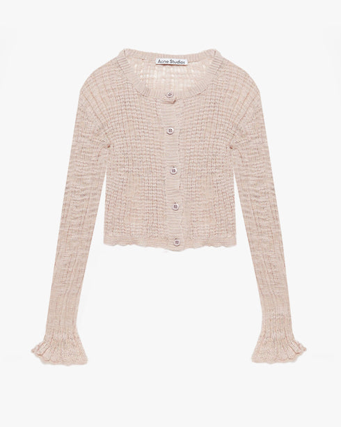 Cropped Rib Cardigan