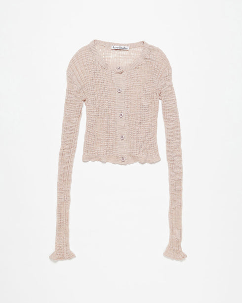 Cropped Rib Cardigan