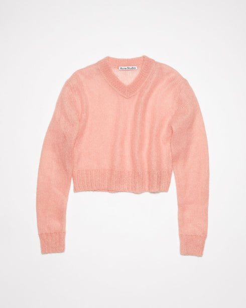 Double Mohair V-Neck Sweater