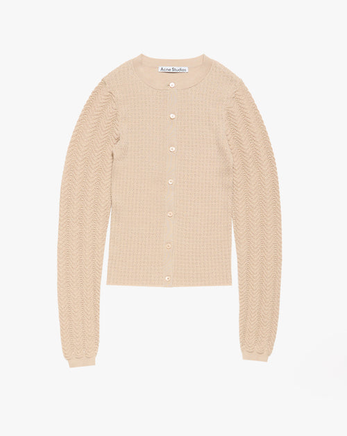 Wool Ribbed Cardigan