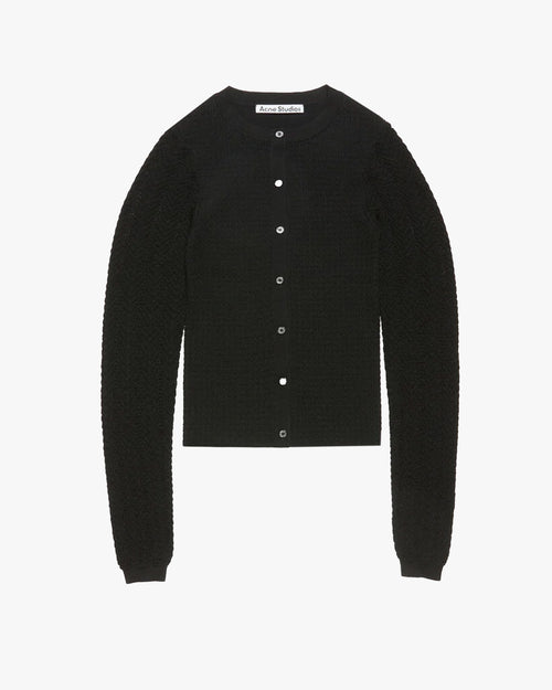 Wool Ribbed Cardigan