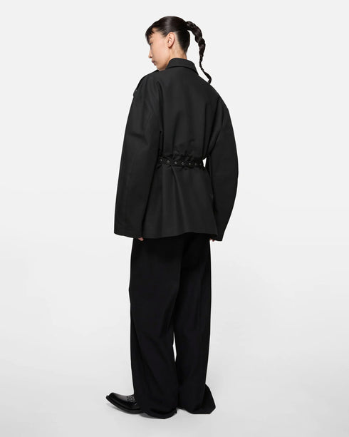 Belted Satin Jacket