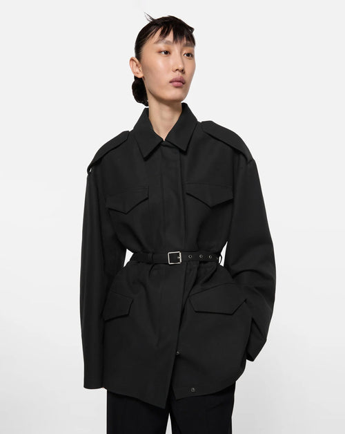 Belted Satin Jacket
