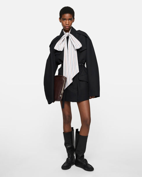 Belted Satin Jacket