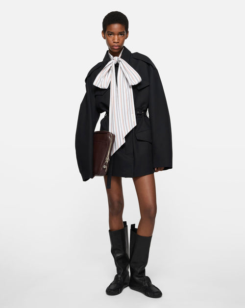 Belted Satin Jacket